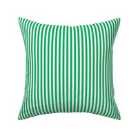 Classic Pinstripe Green and Ivory Vertical Stripes quarter inch 64 mm