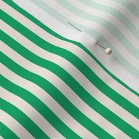 Classic Pinstripe Green and Ivory Vertical Stripes quarter inch 64 mm