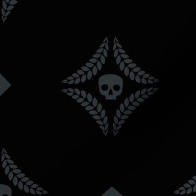 Skull & Boughs / Gothic / Dark Moody / Halloween / Black Shadow / Large