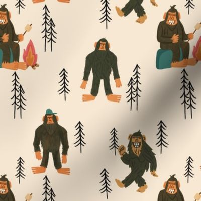 Bigfoot Yeti Sasquatch Believer_Cream_Small