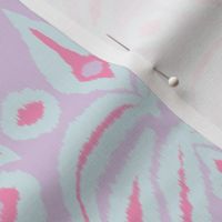 Custom Ashley No Texture Lilac_ Blue and Pink Ikat