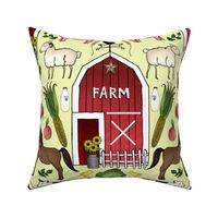 Red Barn Farm (Butter Yellow large scale) 