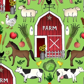 Red Barn Farm (Grass Green large scale) 