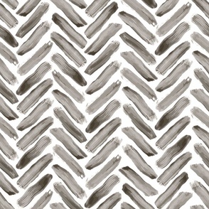 (M) Taupe brushstroke herringbone chevron regular