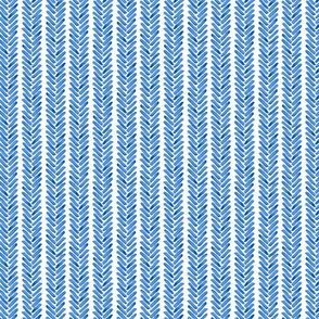 (S) Cobalt blue brushstroke herringbone chevron with gap line