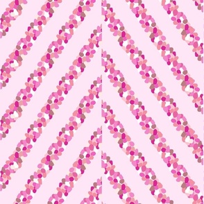 Herringbone- Pink Sea Glass on Pink: Medium