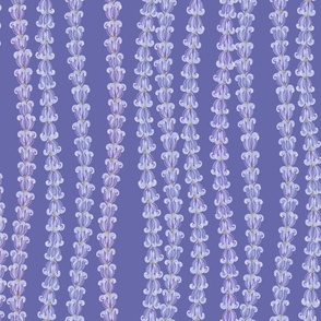 One Inch width Crown Flower Lei on Pantone Periwinkle color of the Year