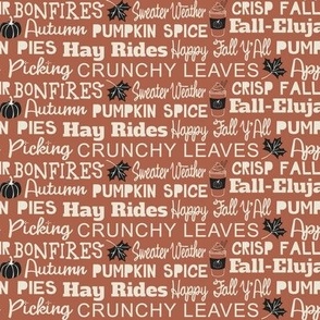 Fall-Elujah - Fall Autumn Typography Text Words Terra Cotta Red Small