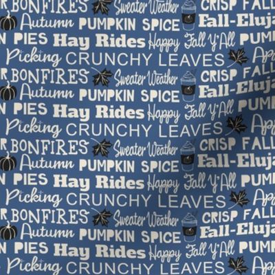 Fall-Elujah - Fall Autumn Typography Text Words Blue Small