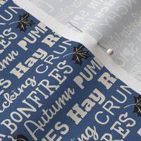 Fall-Elujah - Fall Autumn Typography Text Words Blue Small