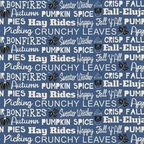 Fall-Elujah - Fall Autumn Typography Text Words Blue Small