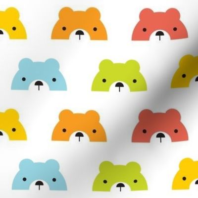 minimalist bears in rainbow colors