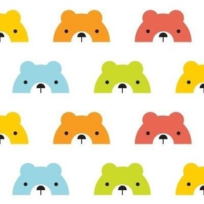 minimalist bears in rainbow colors