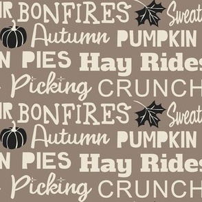 Fall-Elujah - Fall Autumn Typography Text Words Dark Beige Regular