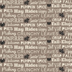 Fall-Elujah - Fall Autumn Typography Text Words Dark Beige Small