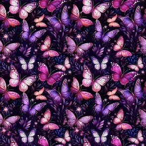 Pink and Purple Butterflies 