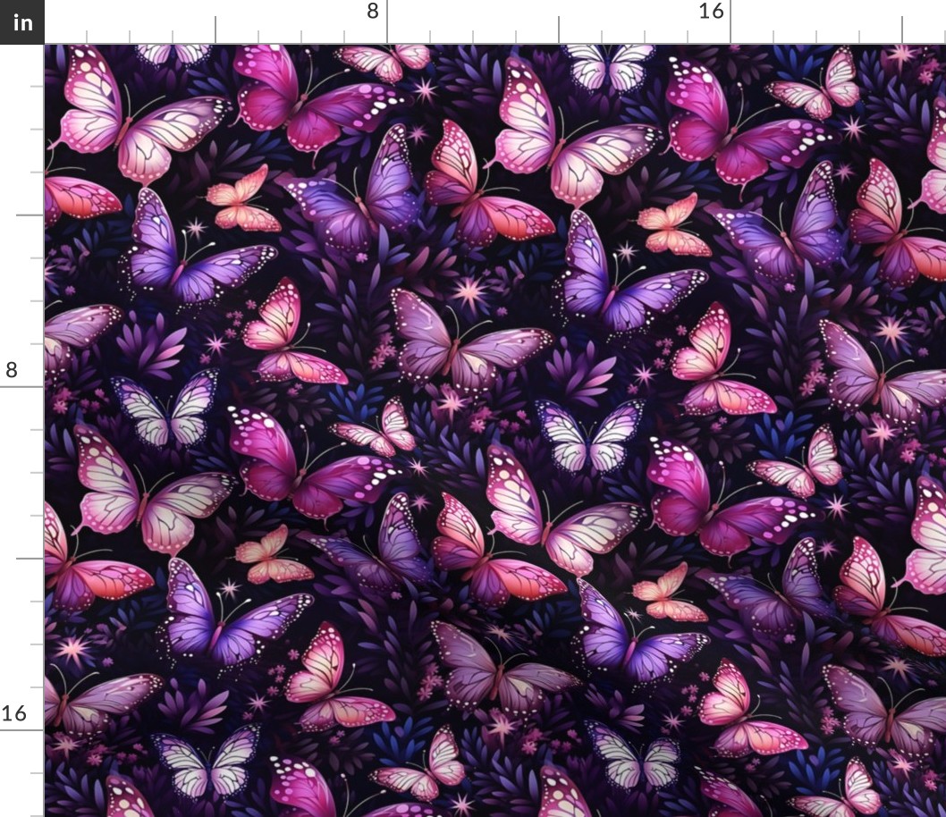 Pink and Purple Butterflies 