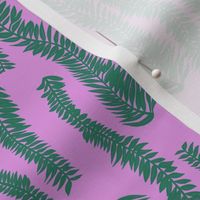 long leaf - green and pink