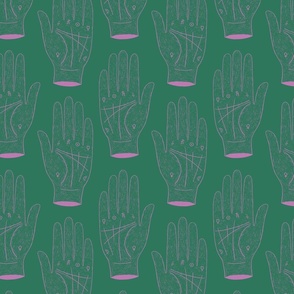 hamd pattern - green and pink