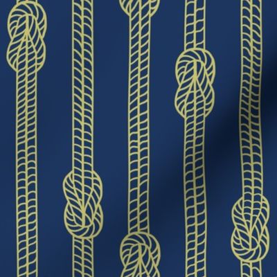 Ropes and knots on classic navy