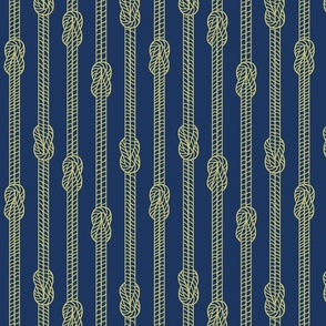 Ropes and knots on classic navy