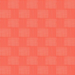 Crosshatch red orange basket weave 8x8