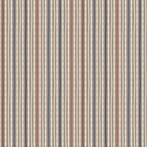 Americana folk Houses multi fall colours stripe small