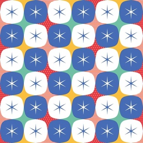 Twinkle Pattern - Multicolor - Blue - Regular Scale ©designsbyroochita