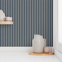 Americana folk Houses Stripe black blue cream