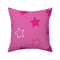 Monochrome Pink Stars