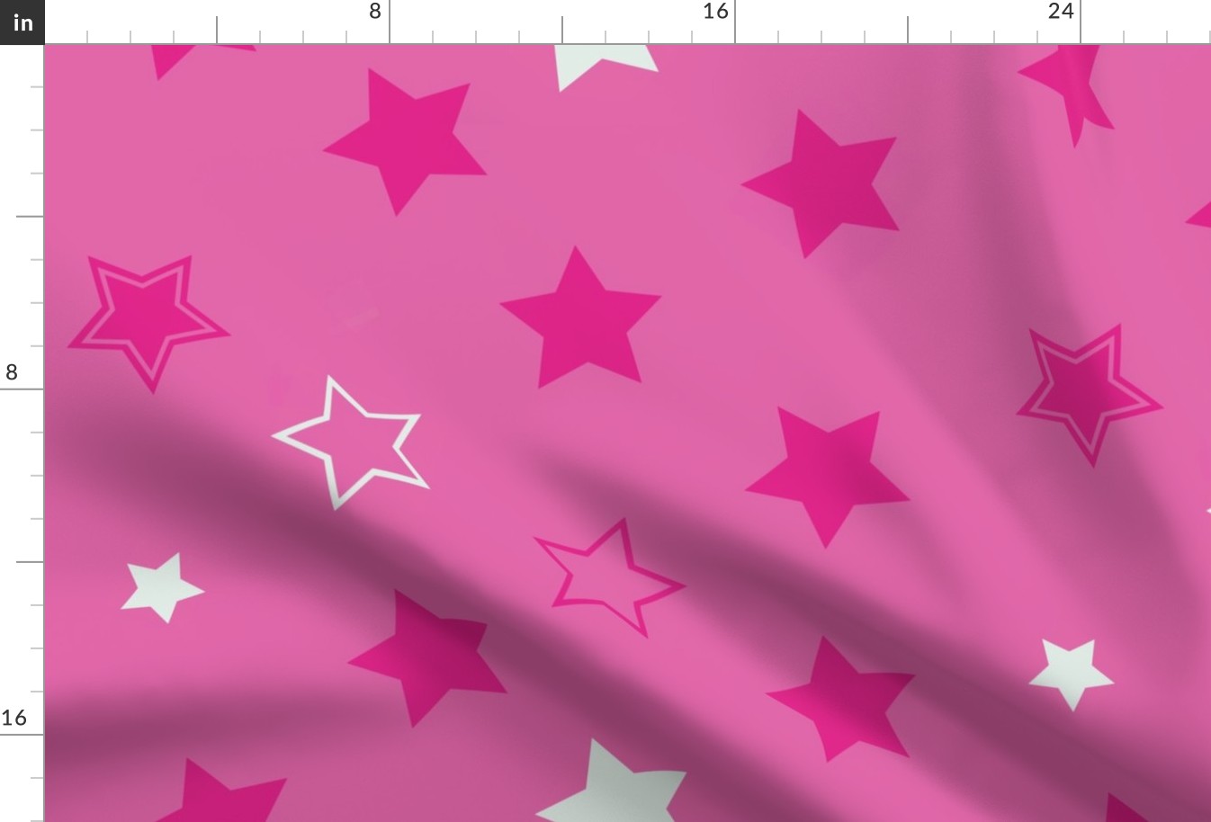 Monochrome Pink Stars