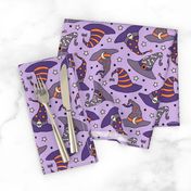 Witch Hats on Purple (Large Scale)