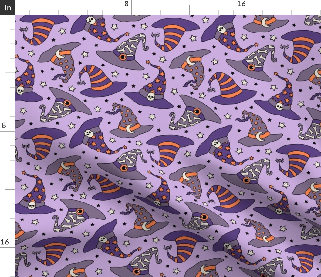 Witch Hats on Purple (Large Scale)