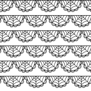 Spider Web Lace: Black on White (Large Scale)