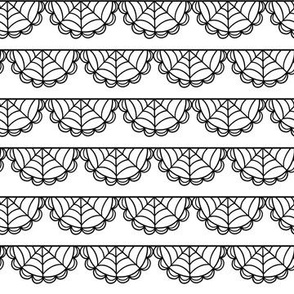 Spider Web Lace: Black on White (Small Scale)