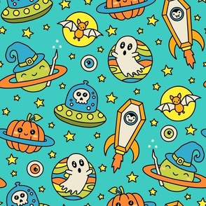 Halloween in Space on Aqua (Large Scale)
