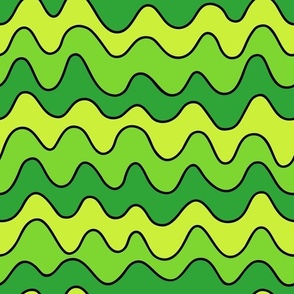 Groovy Slime Green Stripes (Large Scale)