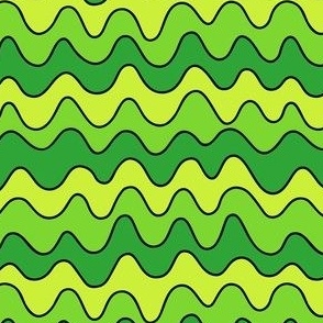 Groovy Slime Green Stripes (Medium Scale)