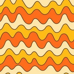 Groovy Candy Corn Stripes (Large Scale)