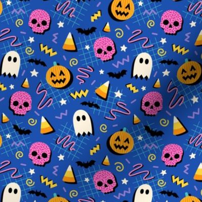 90s Halloween on Blue (Small Scale)