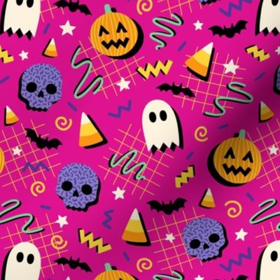 90s Halloween on Pink (Medium Scale)