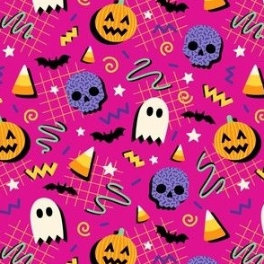 90s Halloween on Pink (Small Scale)