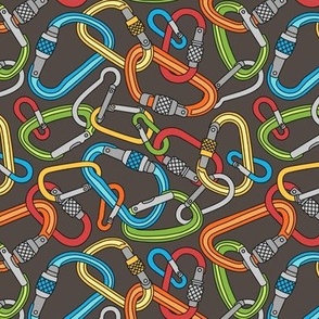 Carabiners on Dark Gray (Small Scale)