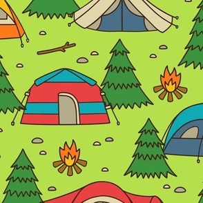 Tents on Green (Large Scale)