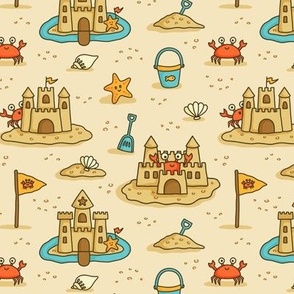 Sandcastles on Tan (Small Scale)