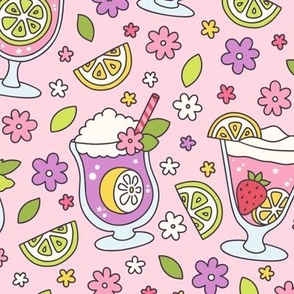 Summer Cocktails on Pink (Large Scale) 