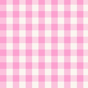 Pink Gingham Check candy pink XLScale by Jac Slade