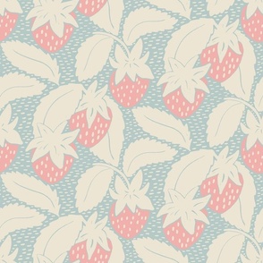 Strawberry Fields Forever Pink Blue Cream