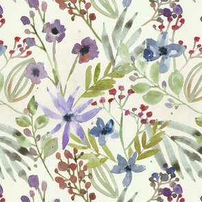Cottagecore Watercolor Flower Pattern