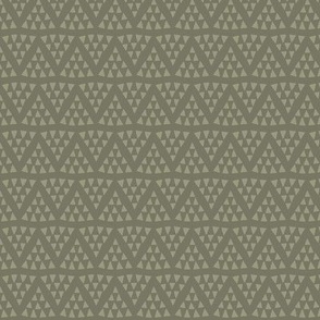  Zig Zag Triangles Olive Green